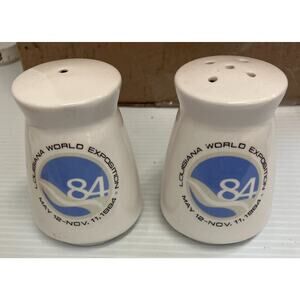 1984 Louisiana World Exposition Louisiana Souvenir Salt & Pepper Shakers NOC3415